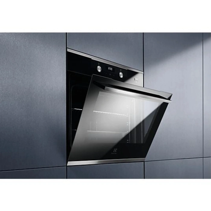 ELECTROLUX KODEF70X SteamBake Buhar İlaveli Katalitik Temizlemeli 72 L XXL Dekorlu Siyah Cam Ankastre Fırın