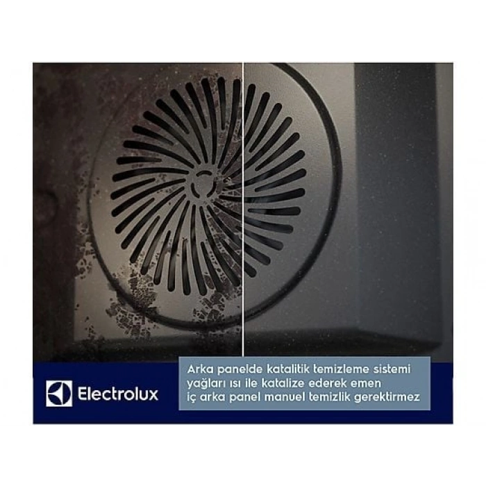 ELECTROLUX KODEF70X SteamBake Buhar İlaveli Katalitik Temizlemeli 72 L XXL Dekorlu Siyah Cam Ankastre Fırın
