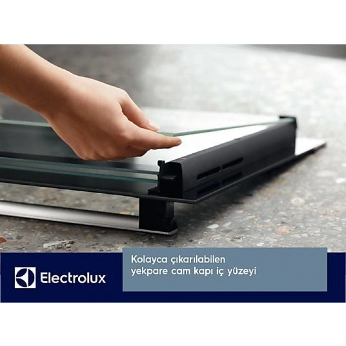 ELECTROLUX KODEF70X SteamBake Buhar İlaveli Katalitik Temizlemeli 72 L XXL Dekorlu Siyah Cam Ankastre Fırın