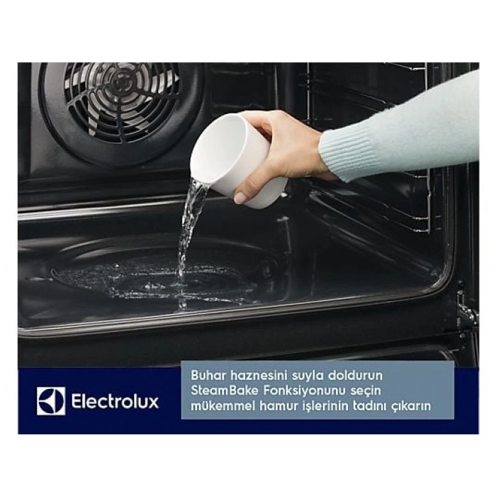 ELECTROLUX KODEH10H 500 Serisi SurroundCook SteamBake Buhar İlaveli AquaClean Temizlemeli 72 L Ankastre Fırın