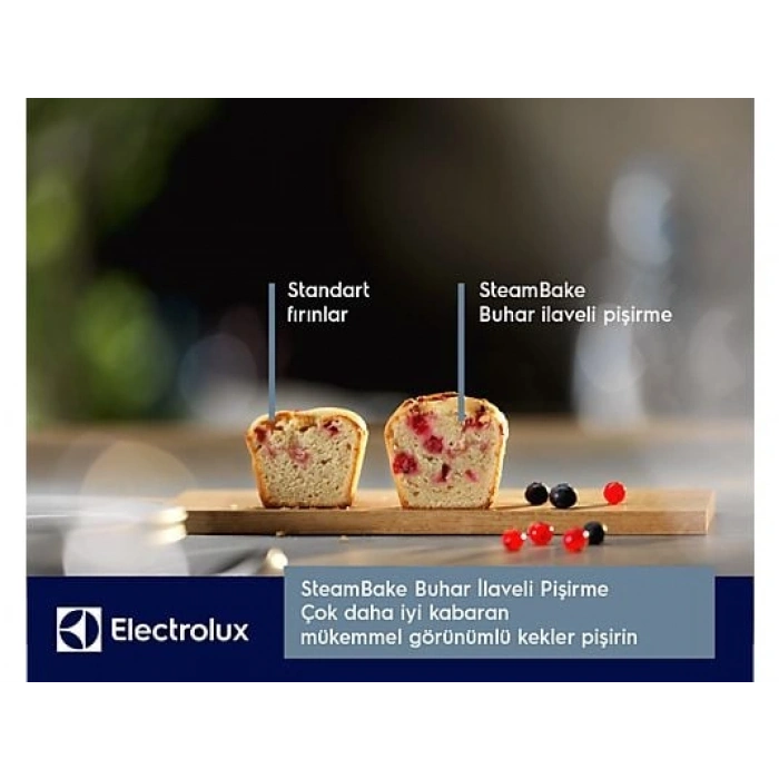 ELECTROLUX KODEH10H 500 Serisi SurroundCook SteamBake Buhar İlaveli AquaClean Temizlemeli 72 L Ankastre Fırın