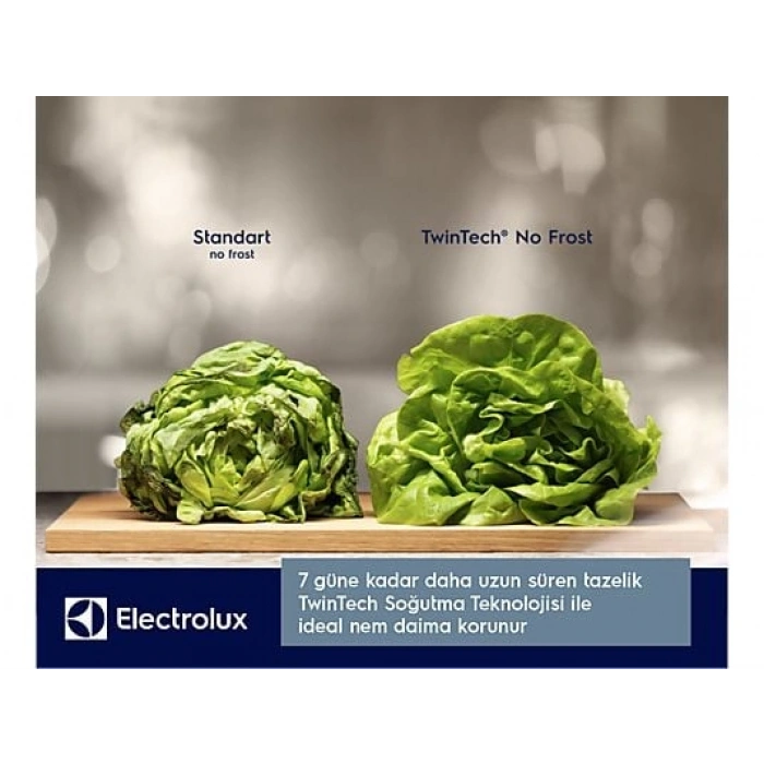 ELECTROLUX LNT7MD58W TwinTech D Enerji Sınıfı No Frost 588 LT Alttan Donduruculu Buzdolabı Beyaz