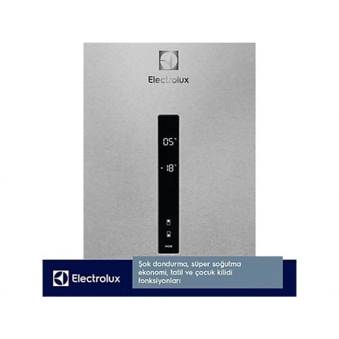 ELECTROLUX LNT7MD58X D Enerji Sınıfı 588 L TwinTech No-Frost Alttan Donduruculu Buzdolabı Inox