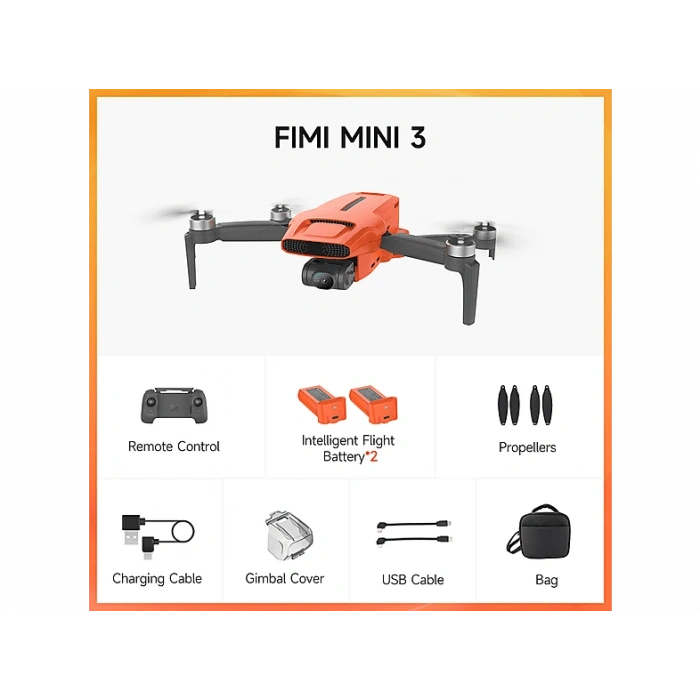 FIMI Mini 3 Drone Combo Paket (4K/60fps Video , 48MP )