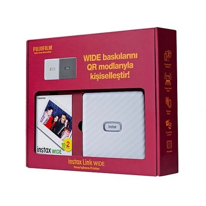 FUJIFILM Instax Link Bundle Box Fotoğraf Yazıcısı Beyaz