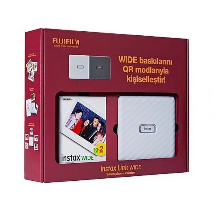 FUJIFILM Instax Link Bundle Box Fotoğraf Yazıcısı Beyaz