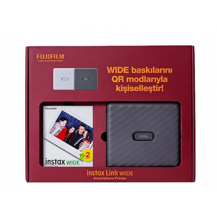 FUJIFILM Instax Link Bundle Box Fotoğraf Yazıcısı Gri