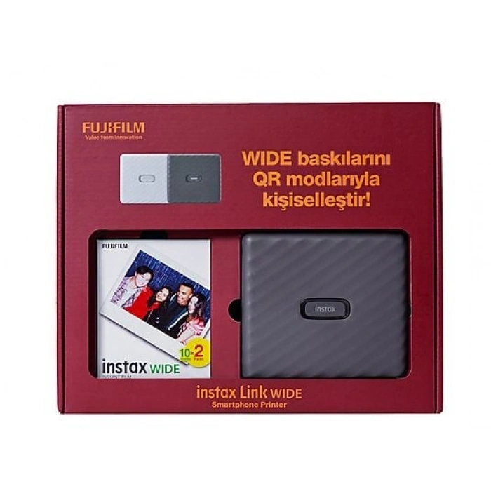 FUJIFILM Instax Link Bundle Box Fotoğraf Yazıcısı Gri