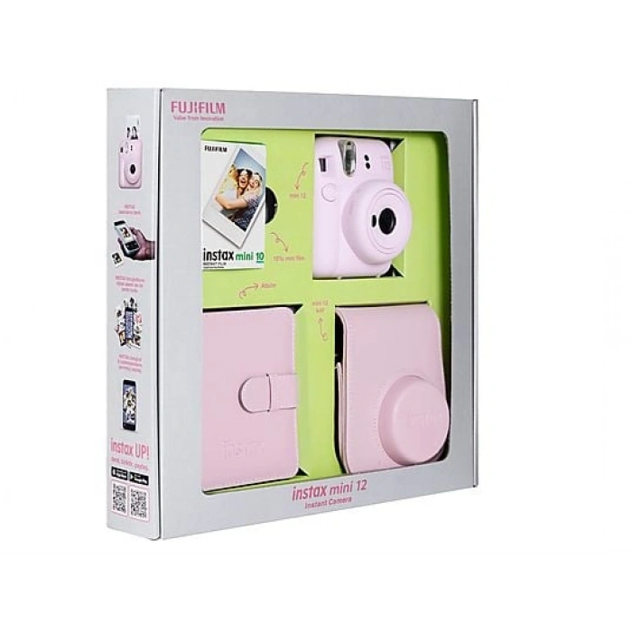 FUJIFILM Instax Mini 12 Bundle Box Anlık Fotoğraf Makinesi Çiçek Pembesi
