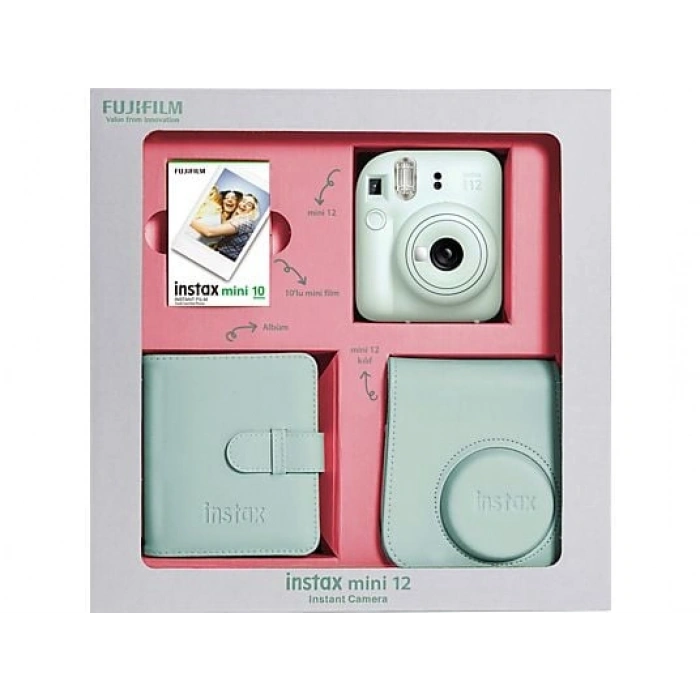 FUJIFILM Instax Mini 12 Bundle Box Anlık Fotoğraf Makinesi Nane Yeşili