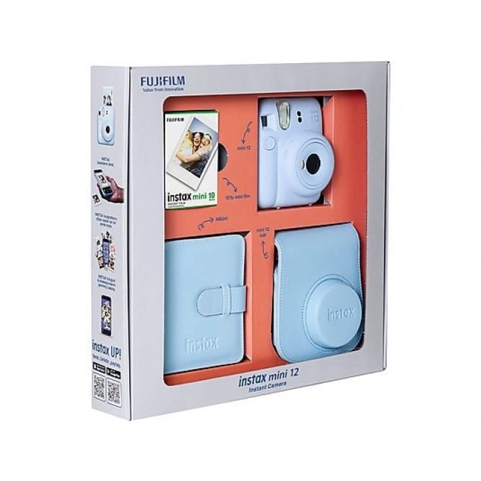 FUJIFILM Instax Mini 12 Bundle Box Anlık Fotoğraf Makinesi Pastel Mavi