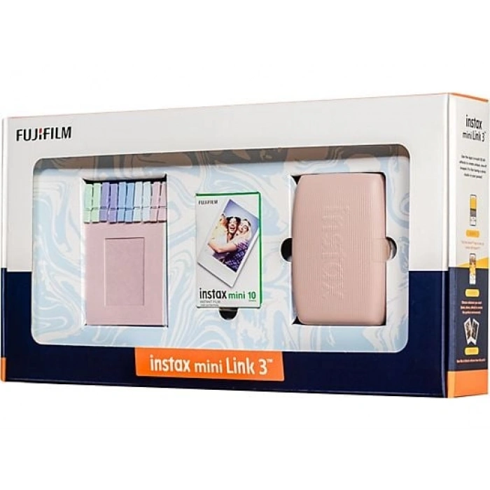 FUJIFILM Mini Link 3 R Bundle Box Anlık Fotoğraf Yazıcısı Pembe