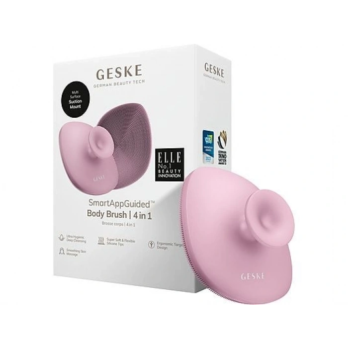 GESKE Yumuşak Silikonlu Vücut Temizleme Fırçası Pembe