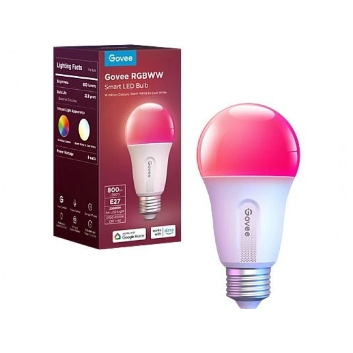 GOVEE Akıllı Ampul Wifi + BT (800 Lm)