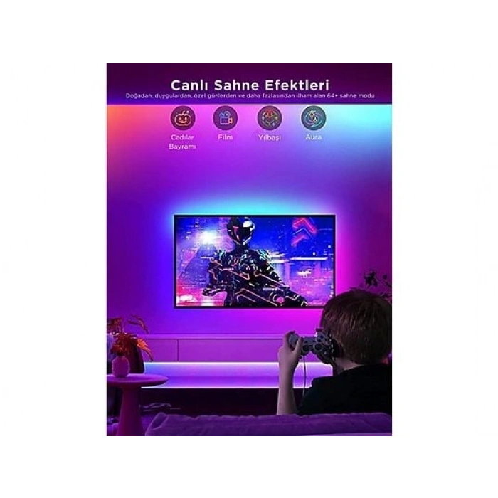 GOVEE RGBIC Wi-Fi+ BT Akıllı LED Şerit, 10 M