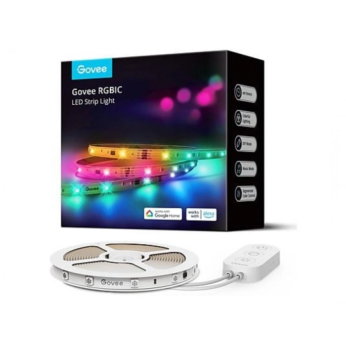 GOVEE RGBIC Wi-Fi+ BT Akıllı LED Şerit, 10 M