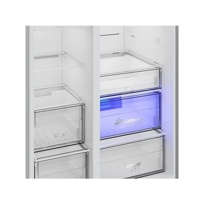 GRUNDIG GSND 6384 S E Enerji Sınıfı 580L NoFrost 2 Kapılı Gardırop Tipi Buzdolabı Silver
