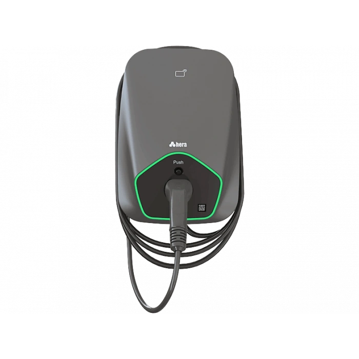 HERA Chargepack Personal 22 KW Kablolu (5m Type2) Elektrikli Araç Şarj Ünitesi Gri