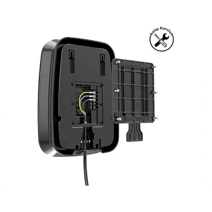 HERA Chargepack Personal 22 KW Kablolu (5m Type2) Elektrikli Araç Şarj Ünitesi Gri