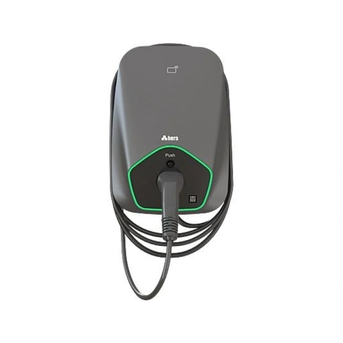 HERA Chargepack Personal 7.4 KW Kablolu (5m Type2) Elektrikli Araç Şarj Ünitesi Gri