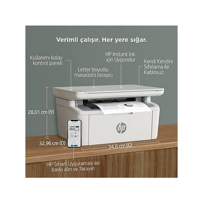 HP Laserjet MFP M141w Yazıcı Beyaz 7MD74A