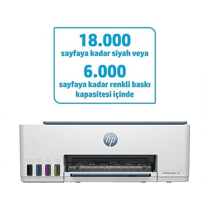HP Smart Tank 585  Baskı, Fotokopi, Tarama, Wireless, All-in-One Yazıcı 1F3Y4A