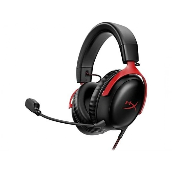 HYPERX Cloud III Red Headset 727A9AA Kablolu Kulak Üstü Kulaklık Siyah Kırmızı