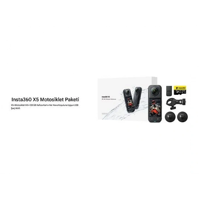 INSTA360 One X5 8K Motorcycle Bundle Aksiyon Kamera