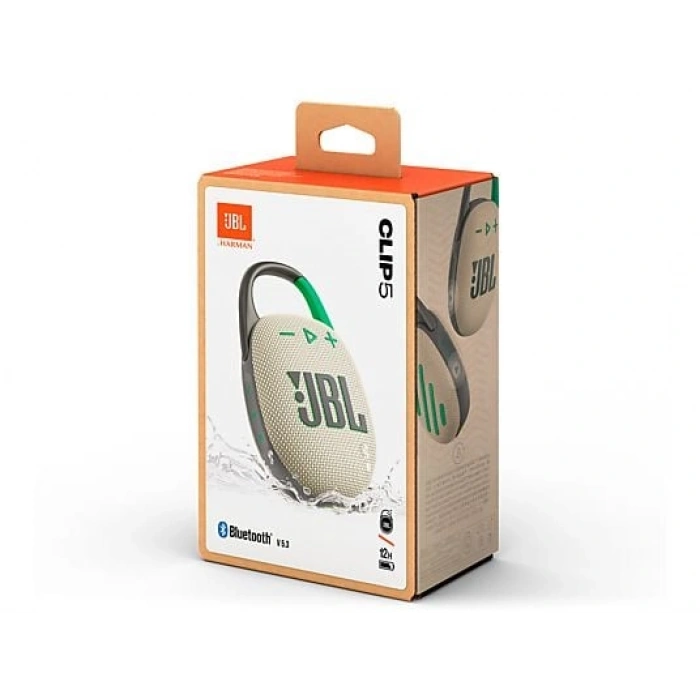 JBL Clip 5 Taşınabilir Bluetooth Hoparlör Kum Beji