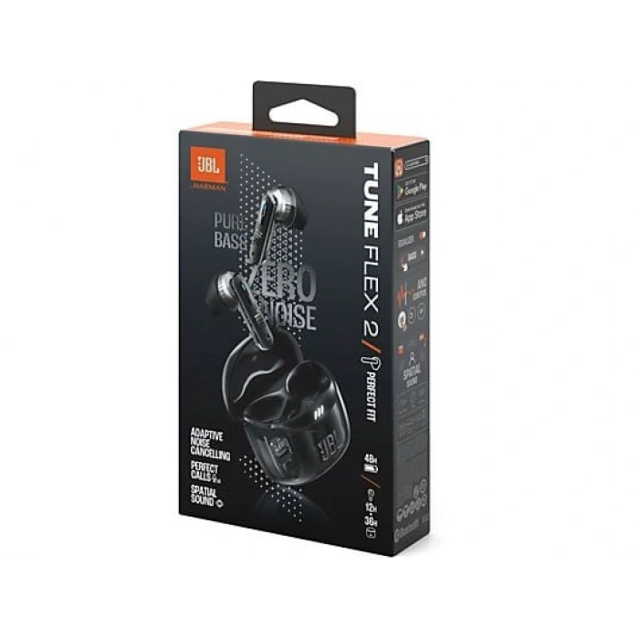 JBL Tune Flex2 NC Bluetooth Kulak İçi Kulaklık Ghost Siyah KI /M