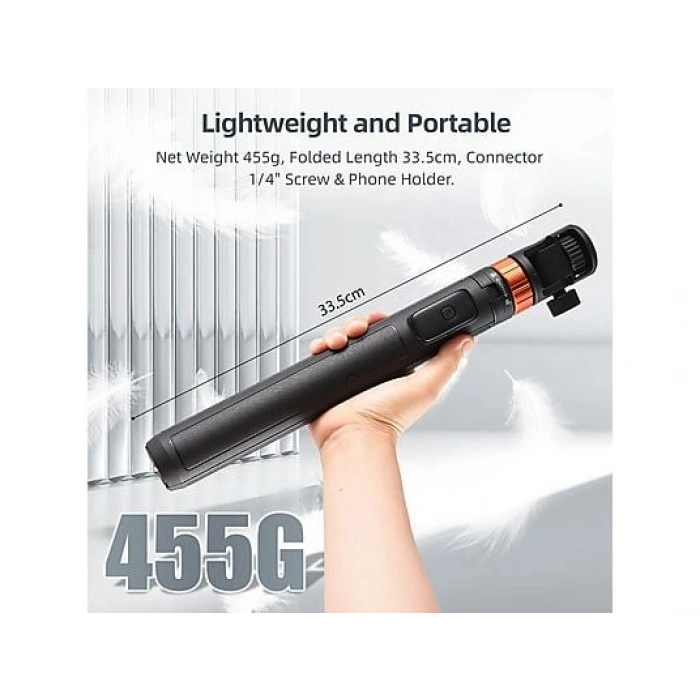 KINGJOY M080 Bluetooth Çok Fonksiyonlu Selfie Çubuğu ve Tripod Siyah