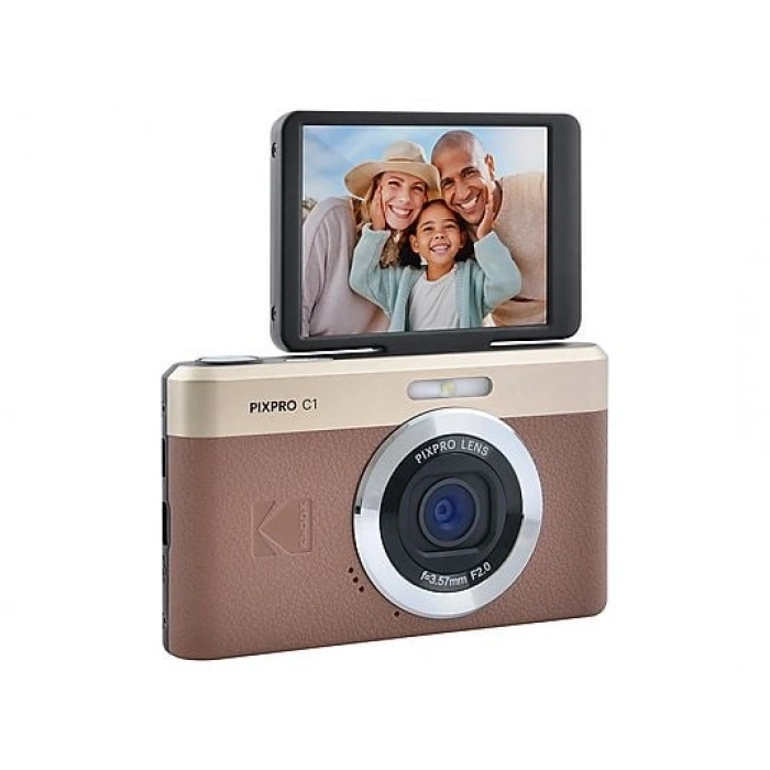 KODAK Pixpro  C1 Dijital Fotoğraf Makinesi Retro Kahve