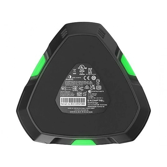 KONFTEL Ego 1000mAh Bluetooth/USB/AUX/ LED Panelli Hoparlör Siyah