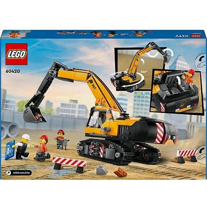 LEGO 60420 City Sarı İnşaat Ekskavatörü