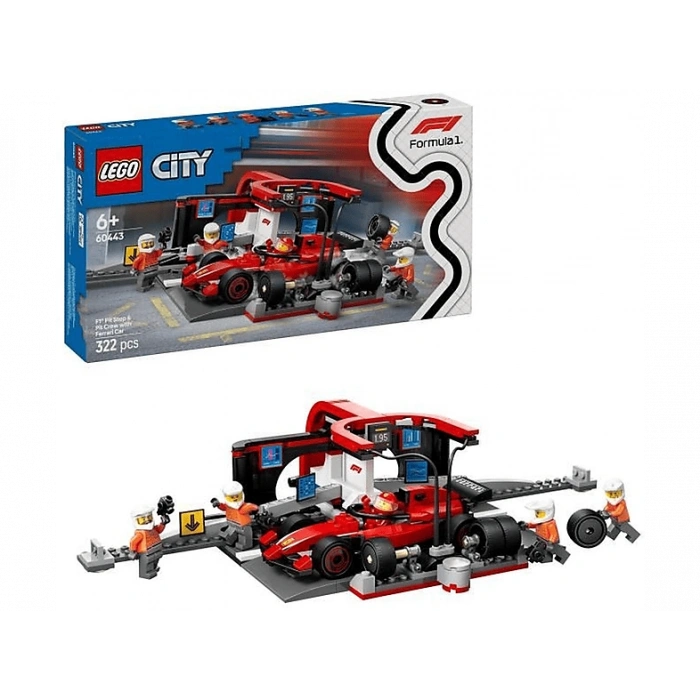 LEGO 60443 City Ferrari Arabalı F1 Pit Stop ve Pit Ekibi