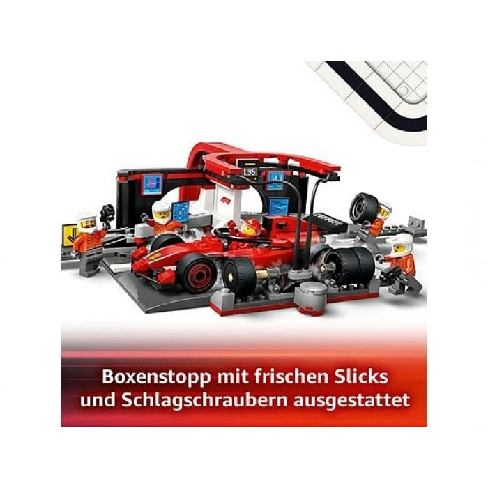 LEGO 60443 City Ferrari Arabalı F1 Pit Stop ve Pit Ekibi