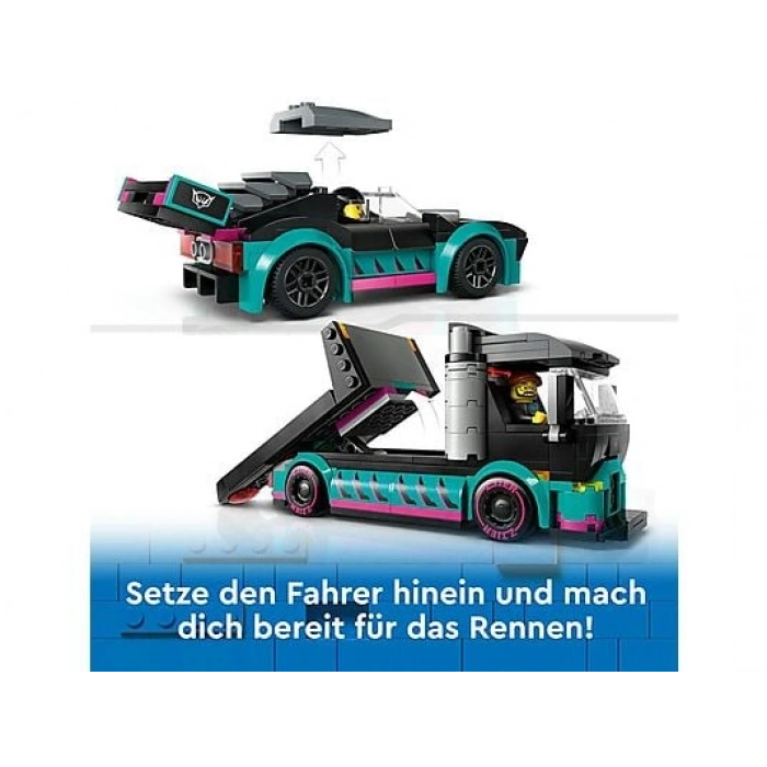 LEGO Yarış Arabası ve Araba Taşıyıcı Kamyon 60406