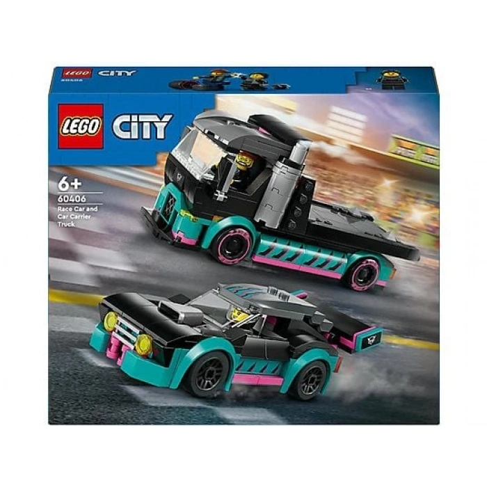 LEGO Yarış Arabası ve Araba Taşıyıcı Kamyon 60406