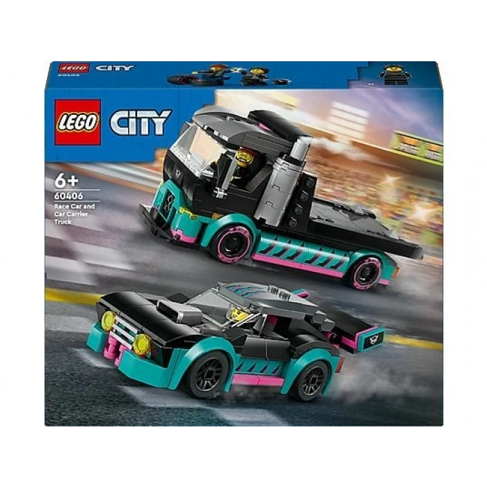 LEGO Yarış Arabası ve Araba Taşıyıcı Kamyon 60406