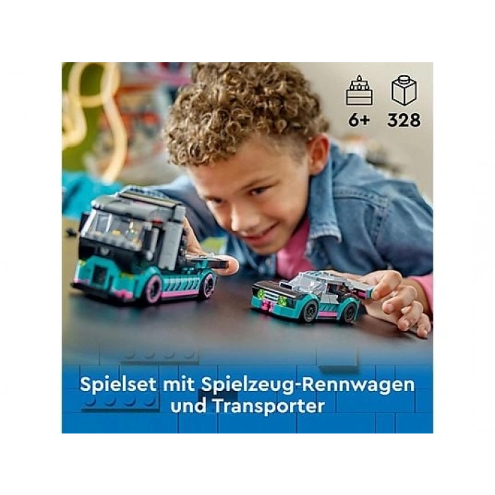 LEGO Yarış Arabası ve Araba Taşıyıcı Kamyon 60406