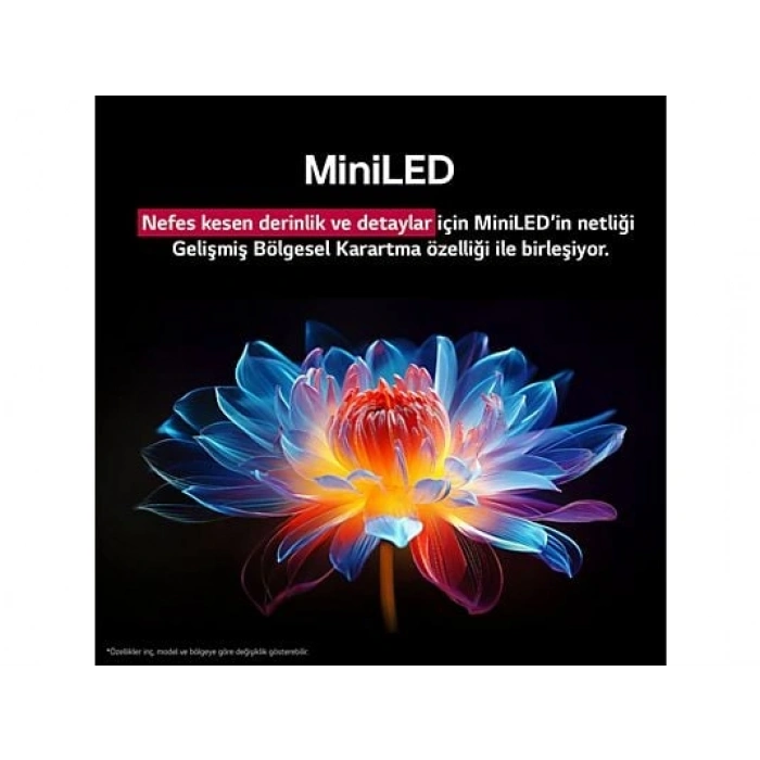 LG 65QNED9MA6B 65 inç 165 Ekran Uydu Alıcılı Smart Evo AI Mini LED 4K 144Hz Kablosuz Görüntü İletebilen QNED TV