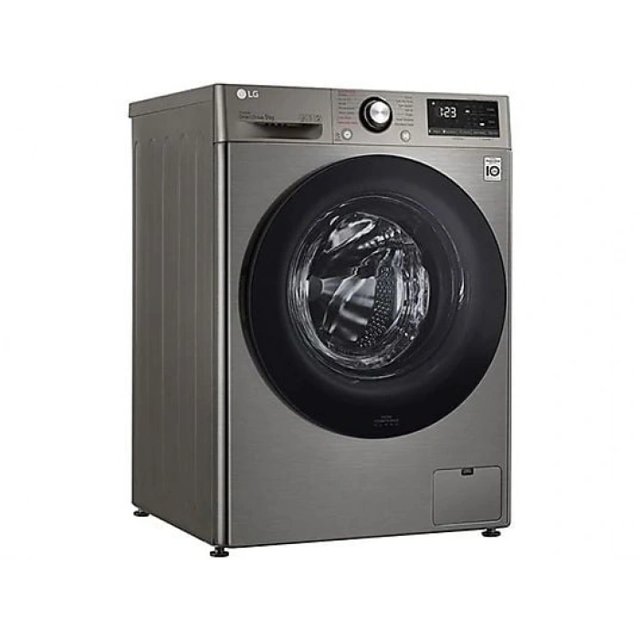 LG F4V3VYWKPE.APTPLTK B Enerji Sınıfı 9kg 1400 Devir Buharlı Çamaşır Makinesi Gri