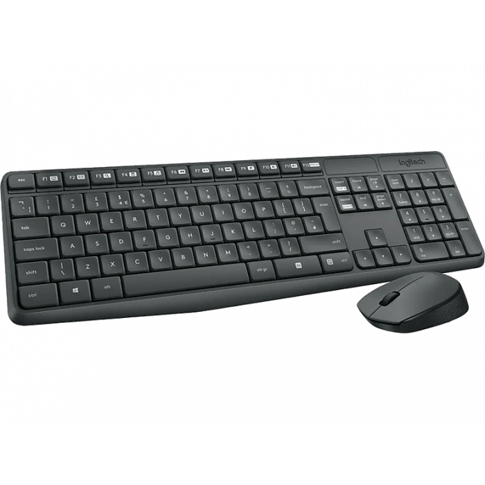 LOGITECH MK235 USB Alıcılı Kablosuz Türkçe Q Klavye Mouse Seti - Siyah