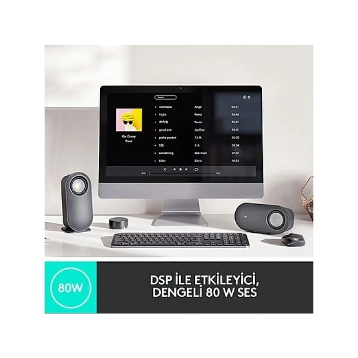 LOGITECH Z407 Subwoofer 2.1 Kablolosuz Bluetooth Bilgisayar Hoparlörü Siyah