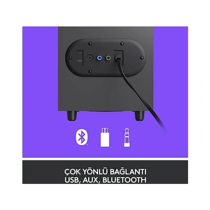 LOGITECH Z407 Subwoofer 2.1 Kablolosuz Bluetooth Bilgisayar Hoparlörü Siyah