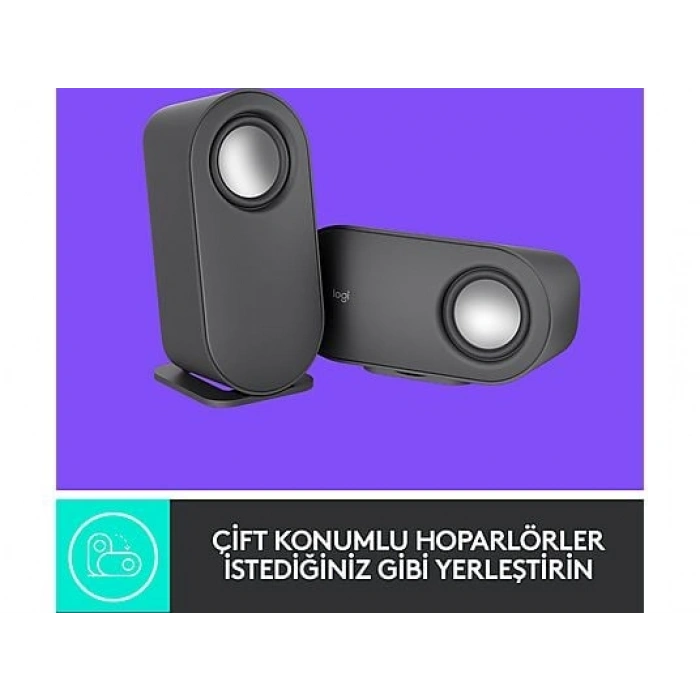 LOGITECH Z407 Subwoofer 2.1 Kablolosuz Bluetooth Bilgisayar Hoparlörü Siyah
