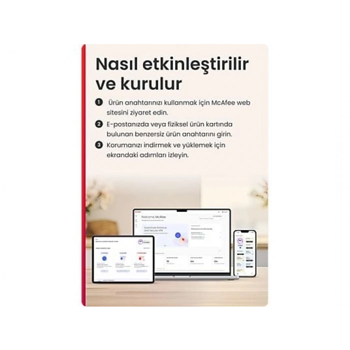 MCAFEE(UE) LiveSafe (Windows, macOS, Android, iOS, ChromeOS) - Sınırsız Cihaz - 1 Yıllık Abonelik (Ürün Anahtar Kartı)