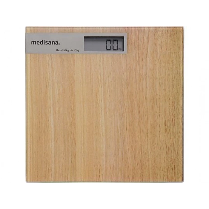 MEDISANA MED-48440 Ahşap Görünümlü Cam Baskül Açık Kahverengi