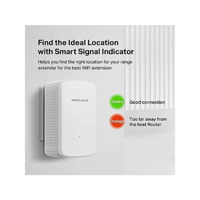 MERCUSYS ME10 Wi-Fi 4 Menzil Genişletici | N300 Mbps | 1×10/100 Ethernet | Access Point Modu | Kolay Kurulum | Mobil Uygulama