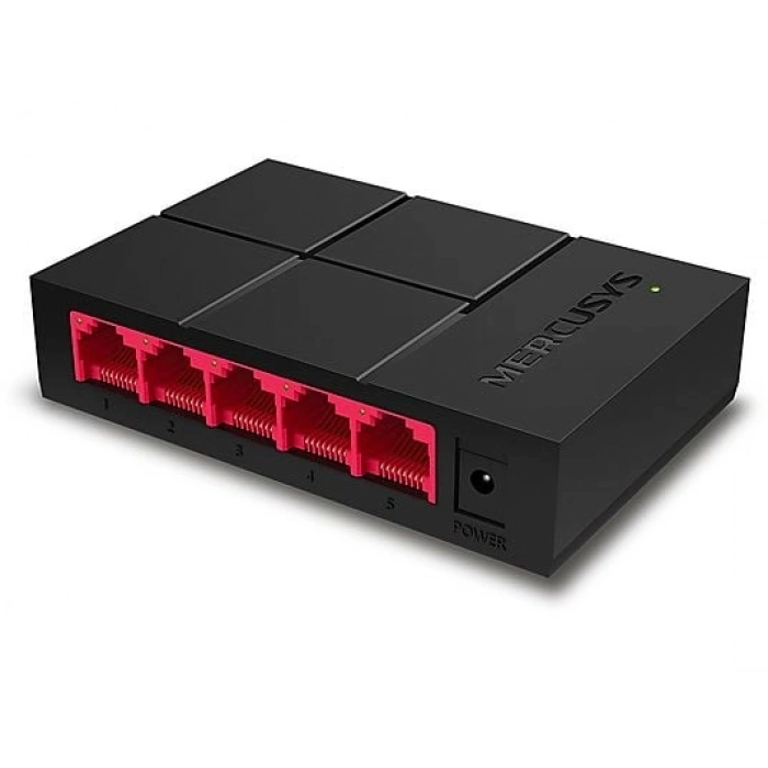 MERCUSYS MS105G 5-Port 10/100/1,000 Mbps Desktop Kablolu Switch Siyah
